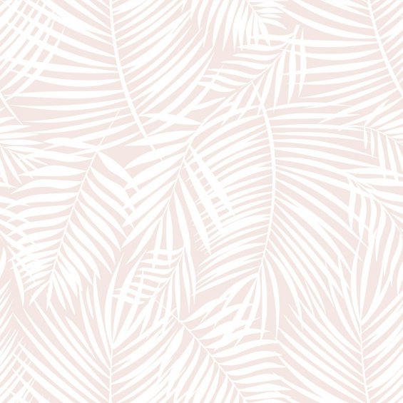 Tapeta beżowa w liście palmowe