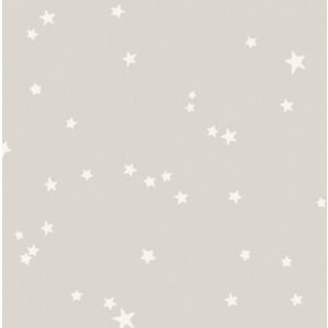 Tapeta w białe gwiazdki na beżowym tle
