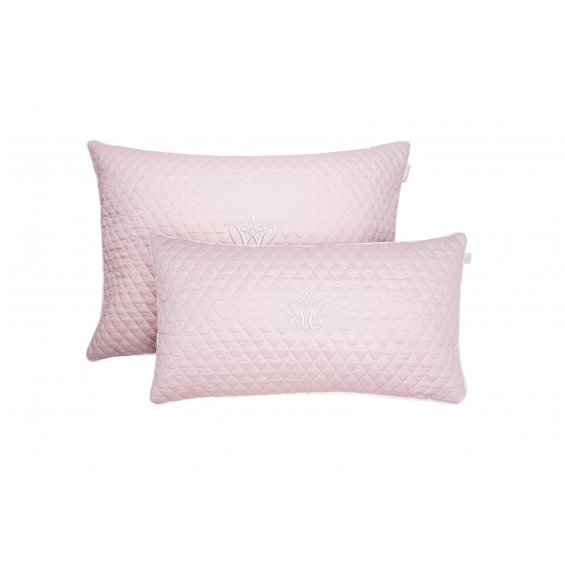 Poduszki pudrowe pikowane z haftem