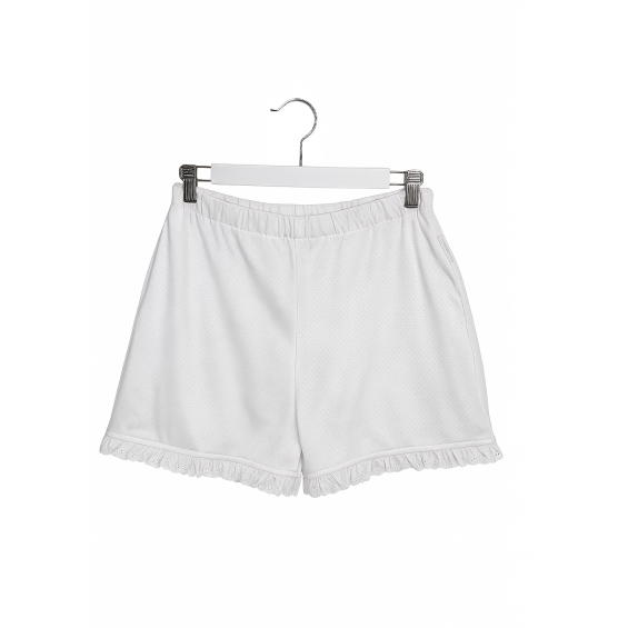 Jerseyowe spodenki w różowe kropeczki