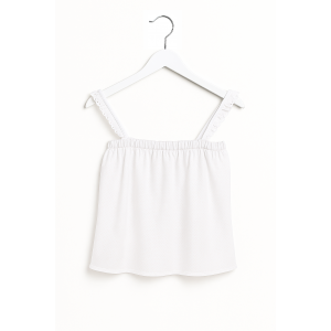 Jerseyowy top w różowe kropeczki