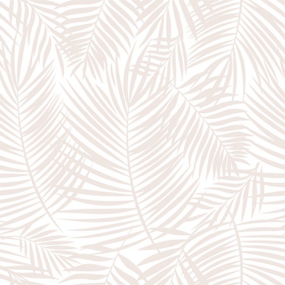 Tapeta w beżowe liście palmowe