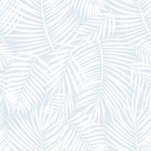 Tapeta błękitna w liście palmowe (na wymiar)
