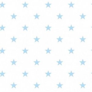 Tapeta marynistyczna w błękitne małe gwiazdki na białym tle