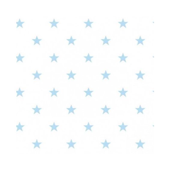 Tapeta marynistyczna w błękitne małe gwiazdki na białym tle