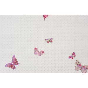 Tapeta z beżowo-różowymi motylami