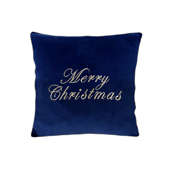 Poduszka Merry Christmas granatowa