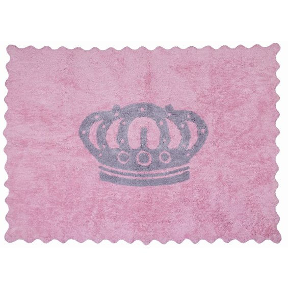 dywan różowy z koroną