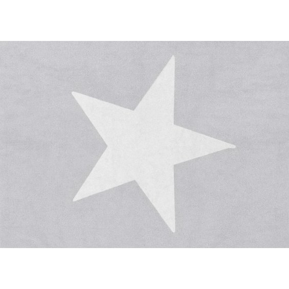 dywan jasnoszary z białą gwiazdą