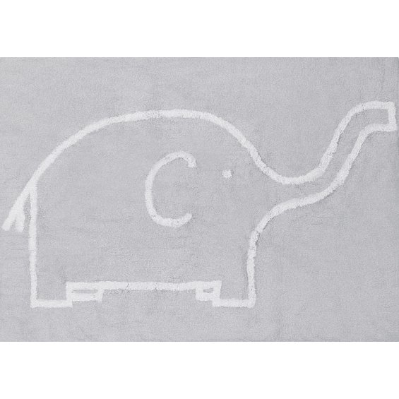 dywan jasnoszary ze słonikiem