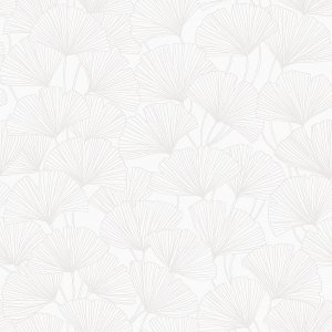 Tapeta z szarymi liśćmi na białym tle