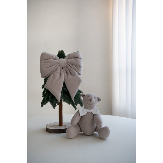 Dekoracyjna kokarda XL beżowa