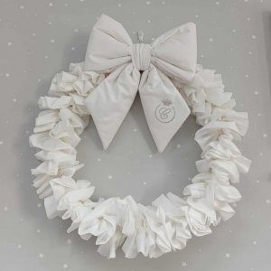 Dekoracyjny wianek ecru z kryształami Swarovski®