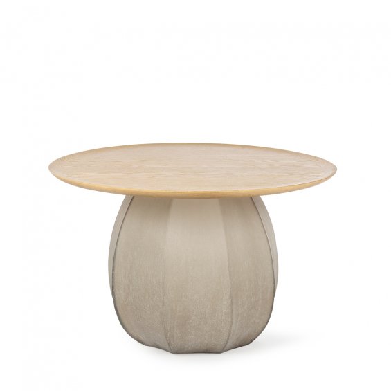 stolik szklany dymiony szarobeżowy, naturalny dąb