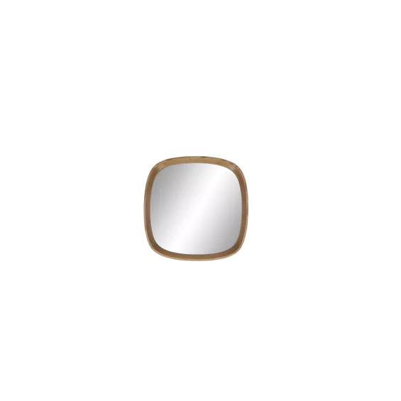 QUERCUS - lustro - dąb / szkło lustrzane - dł. 60 x szer. 4,5 x wys. 60 cm - naturalne