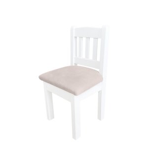 Krzesełko tapicerowane beżowe