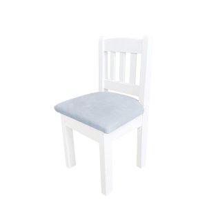 Krzesełko tapicerowane błękitne