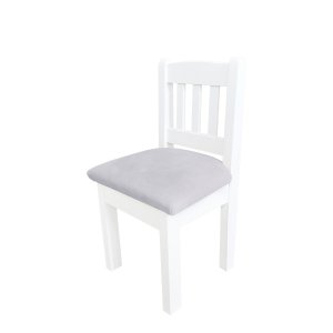 Krzesełko tapicerowane szare