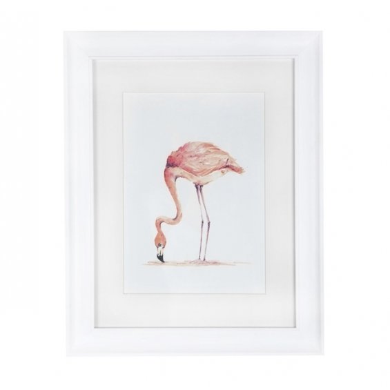 Grafika z flamingiem pijącym