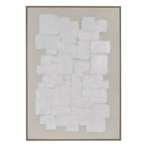 VICENZA - dekoracja ścienna - len  /  drewno sosnowe - dł. 103 x szer. 4,3 x wys. 143 cm - ecru